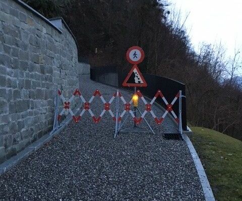 Steinschlagwarnung – Haldenweg teils gesperrt