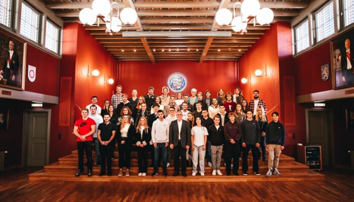 Jungbürger/innen im Rathaussaal Vaduz