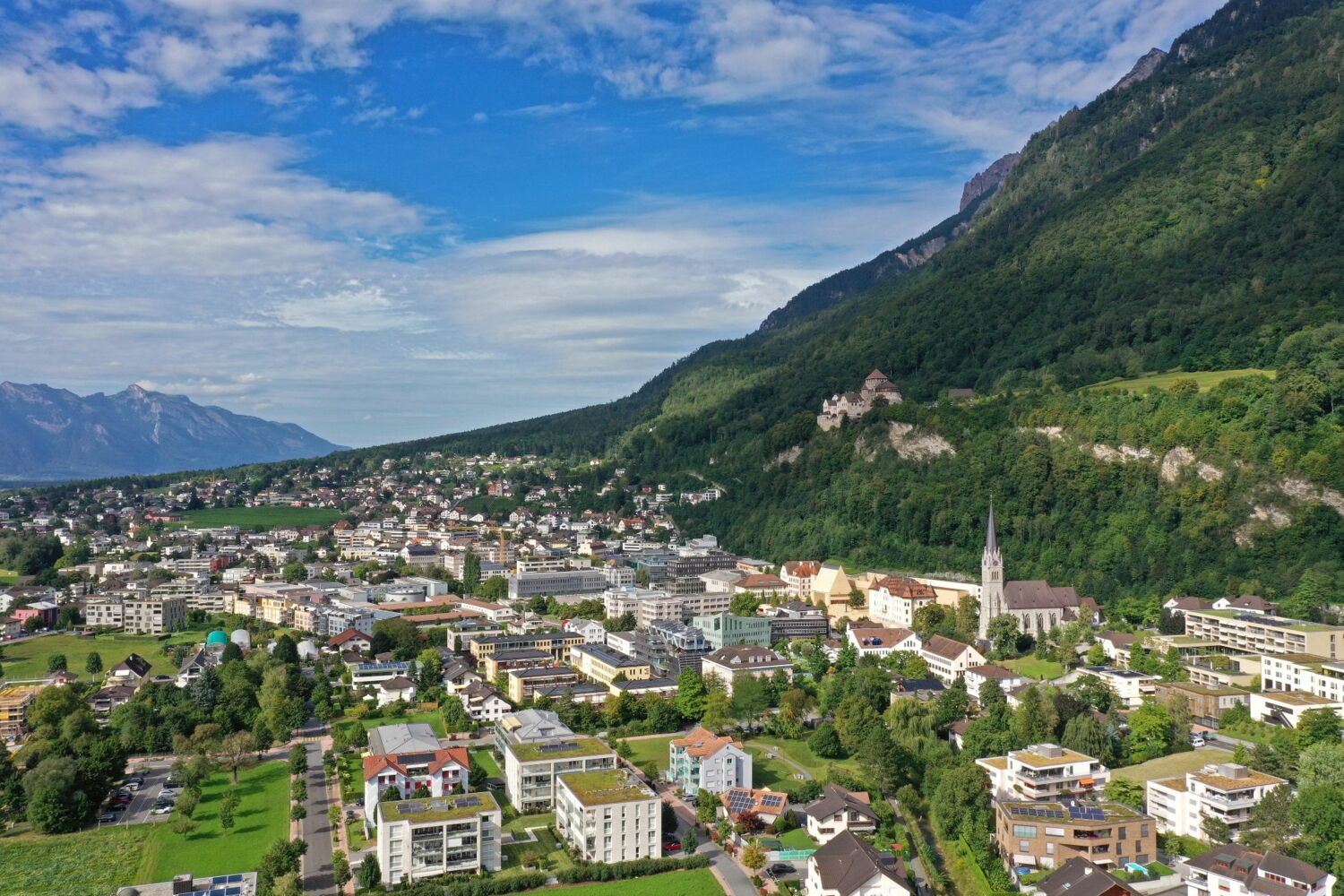 Drohnenaufnahme Vaduz