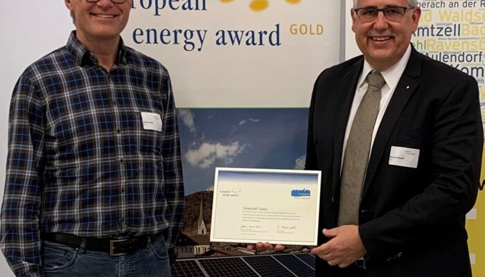 Verleihung European Energy Award Gold in Ravensburg